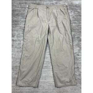 Dockers Pants Mens 42x30 Beige Pleated Khaki Chino 100% Cotton
